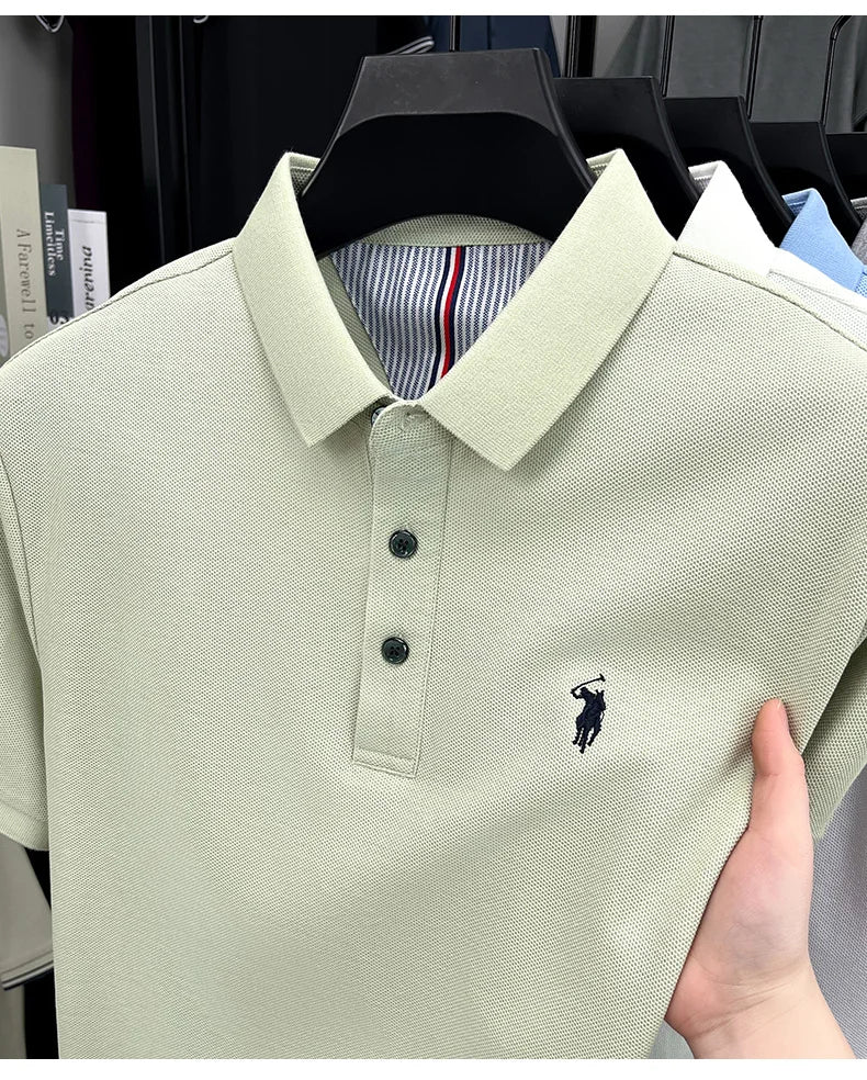 Men Cotton Embroidered Polo Shirt