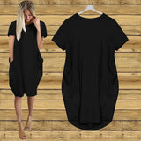 Women Casual Loose Cotton Dress