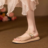 Women Minimalist White Slide Sandals