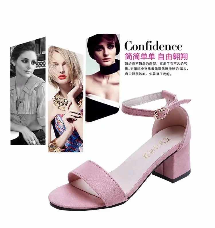 Elegant Low Block Heel Sandals – 2025