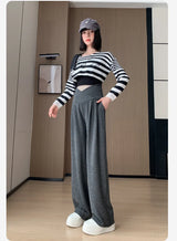 Wide-Leg Low-Waist Maternity Pants