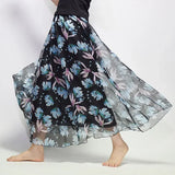 Women Boho Chiffon Long Skirt