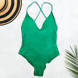 Women Solid Plus Size Swimsuit