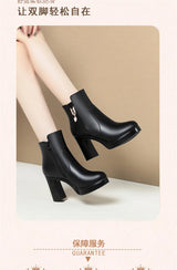 Women Warm Wool High Heel Ankle Boots – Winter Fashion