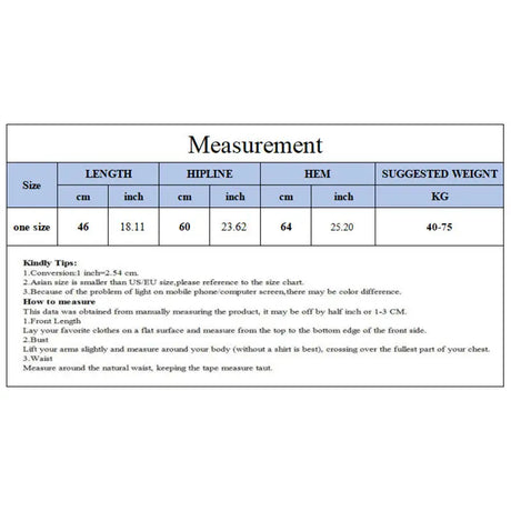 Measurement chart for SlimCotz™ padded cotton camis, detailing size, length, hipline, hem, and suggested weight.