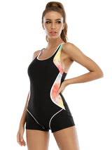 Women Patchwork Plus Size Swimsuit