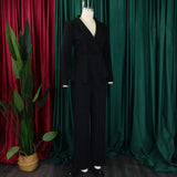 Women Plus Size Long Sleeve Pants Set