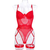Women Mesh Splicing Suspender Jumpsuit