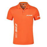 Men Motorcycle Logo Polo Shirt
