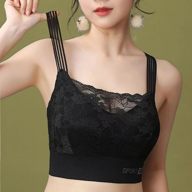 Seamless Lace Sports Bra