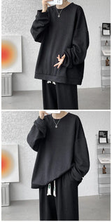 Men’s Plus Size Plain Tracksuit Set M–5XL