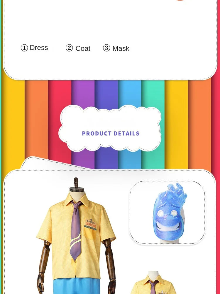 Disney Element City Fire Cosplay Dress