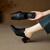 Women Rhinestone Mules Luxury Slippers