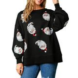 Women's Santa Claus Sequin Sweatshirt