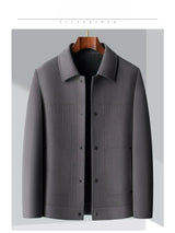 Men Slim Fit Wool Coat Business Jacket