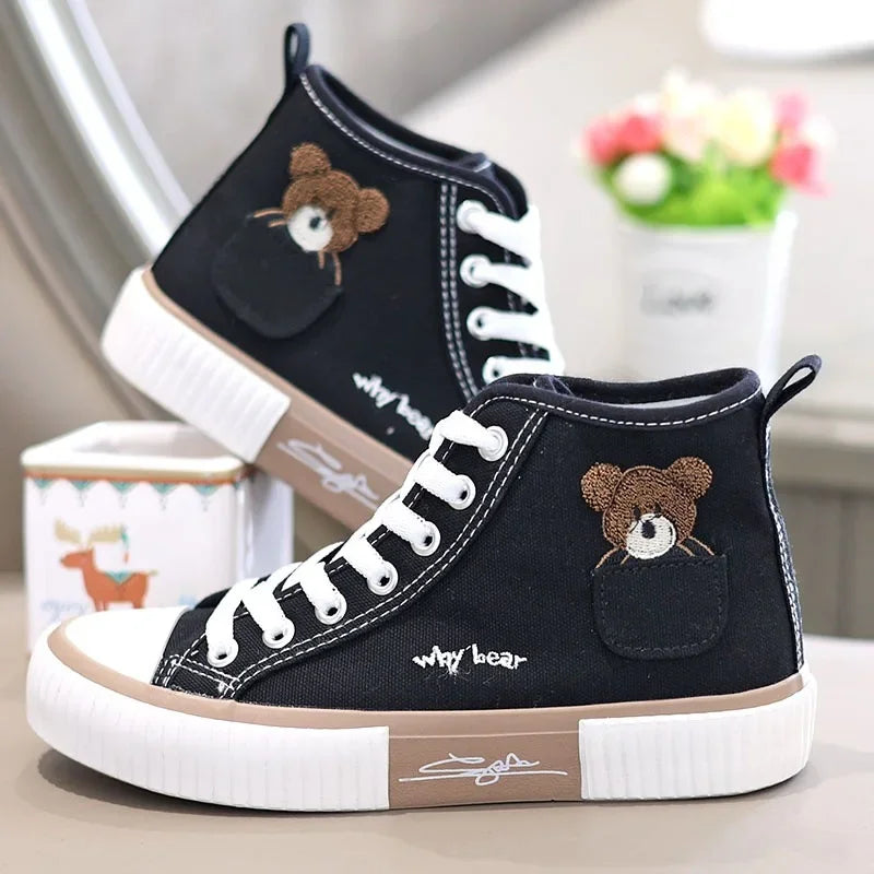 Women Canvas Shoes Breathable High Top Sneakers