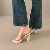 Clear Open Toe Platform Mules – Summer 2025