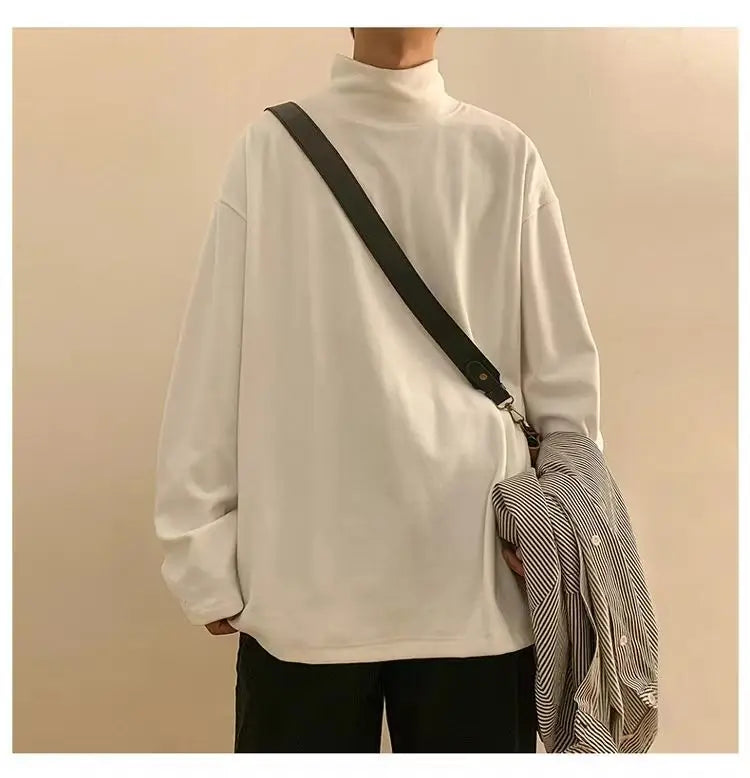 Men Velvet Slim Fit Turtleneck