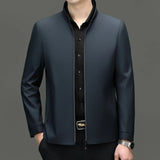 Men Stand Collar Zipper Jacket