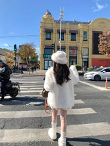 Oversized Faux Fox Fur Winter Coat