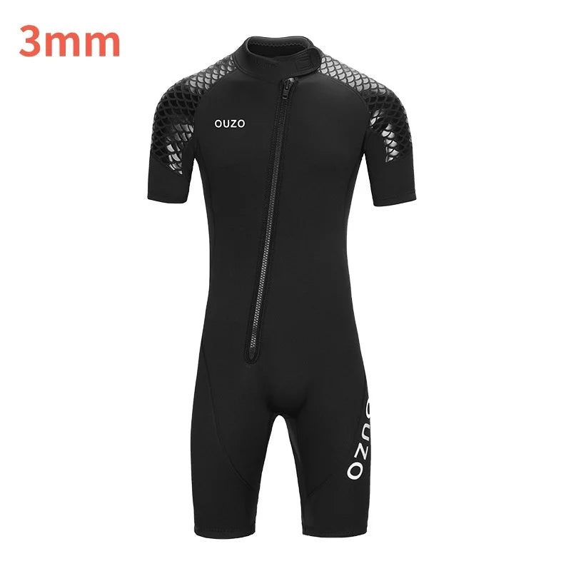 Men Short Sleeve Diving Wetsuit