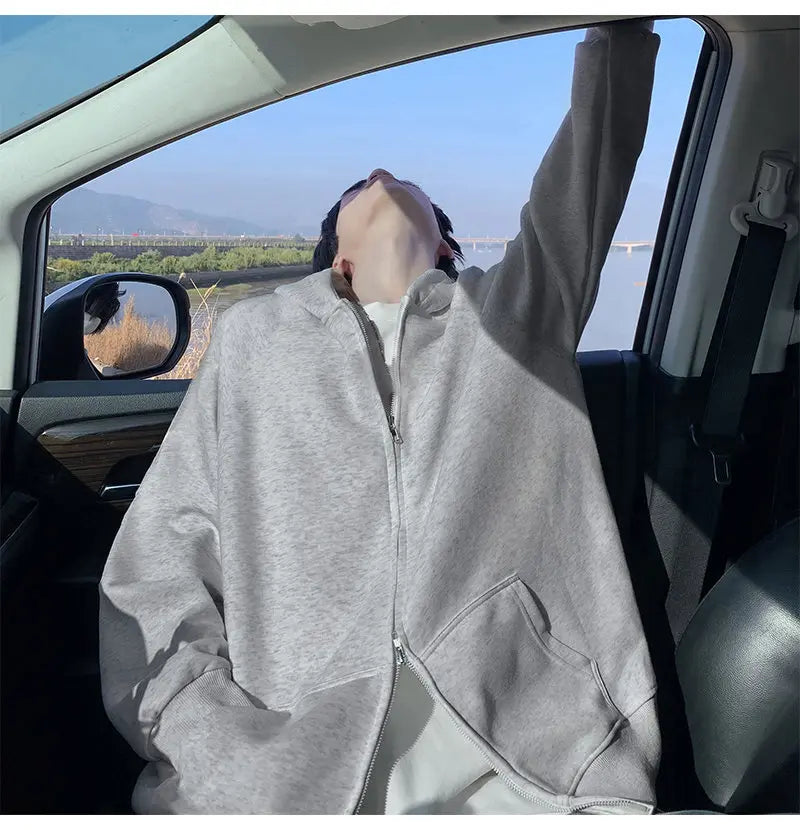 Plus Size Men’s Zip-Up Hoodie