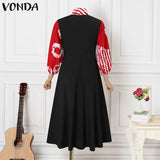 Women Printed Boho Maxi Dress