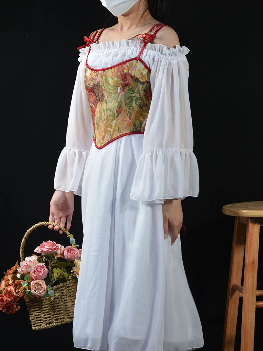 Women Floral Corset Tank Top