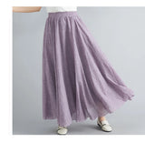 Women Linen Maxi Skirt