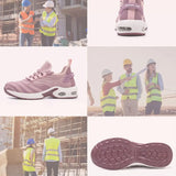 Women Safety Shoes Pink Steel Toe Sneakers