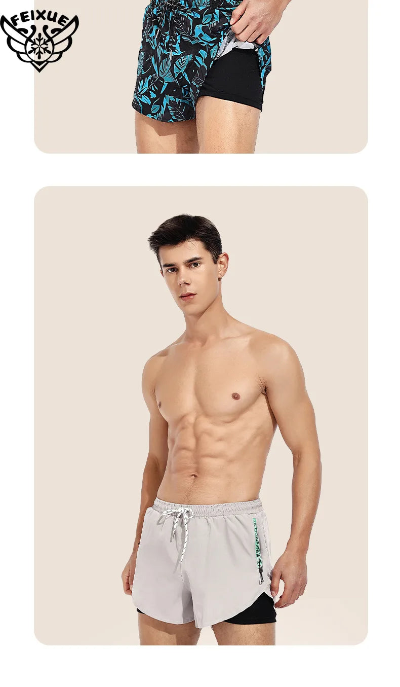 Men's Plus Size Beach Swim Shorts