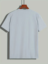 Men Letter Print Cotton Tee