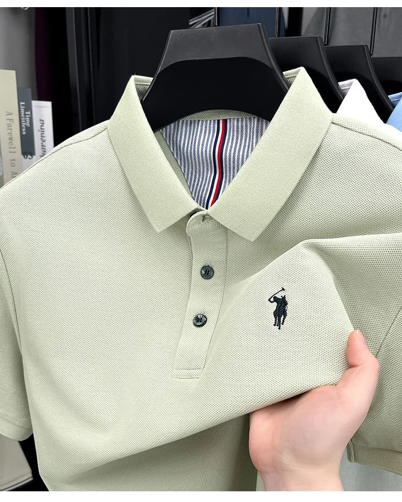 Men Cotton Embroidered Polo Shirt