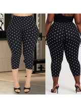 Women Floral Print High Waist Capri Leggings