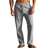 Men Cotton Linen Straight Pants