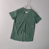 Women Mesh Hollow Back Fitness Shirt
