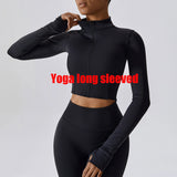 Women's Sexy Zip Long Sleeve Yoga Jacket – Workout Running Cycling Top