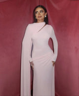 Women Pleated Ribbon Long Dress