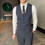 Men Plaid 3-Piece Business Suit