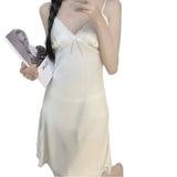 Women Satin Robe Nighty Set