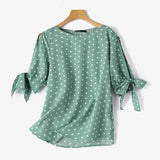 Women Polka Dot Oversize Tunic Top