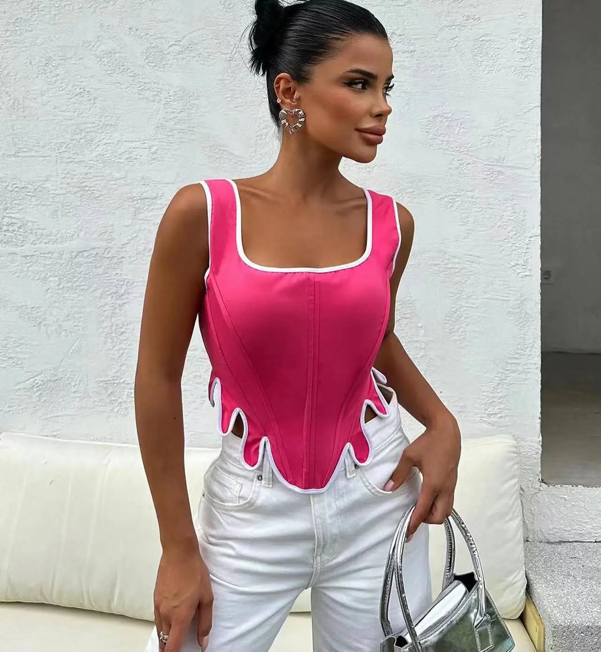 Women Bandage Hem Tank Top