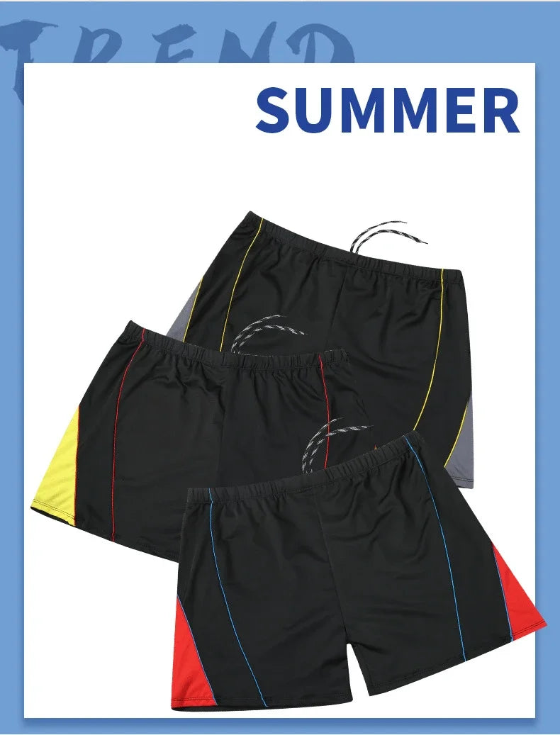Men's Elastic Plus Size Swim Trunks