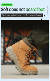 Men Waterproof Indestructible Steel Toe Boots