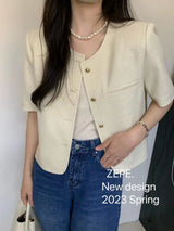Korean Short Sleeve Summer Occasion Jacket