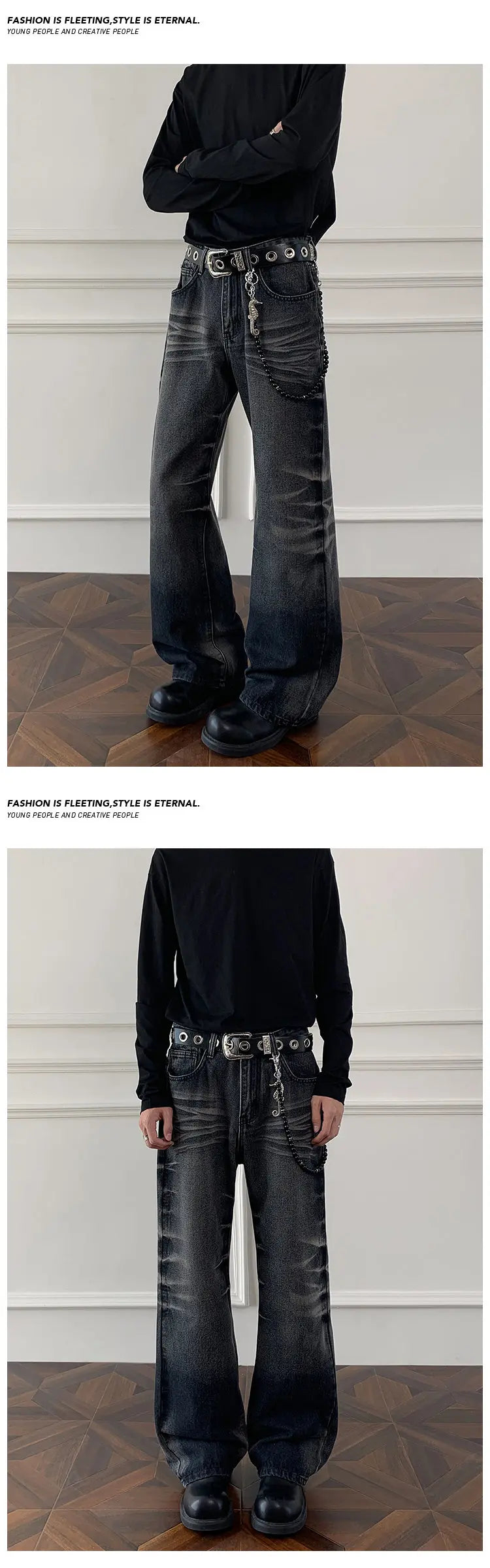 Men's Plus Size Slim Fit Bootcut Jeans