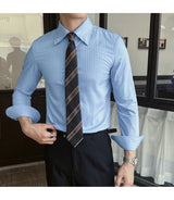 Men Slim Striped Shirt