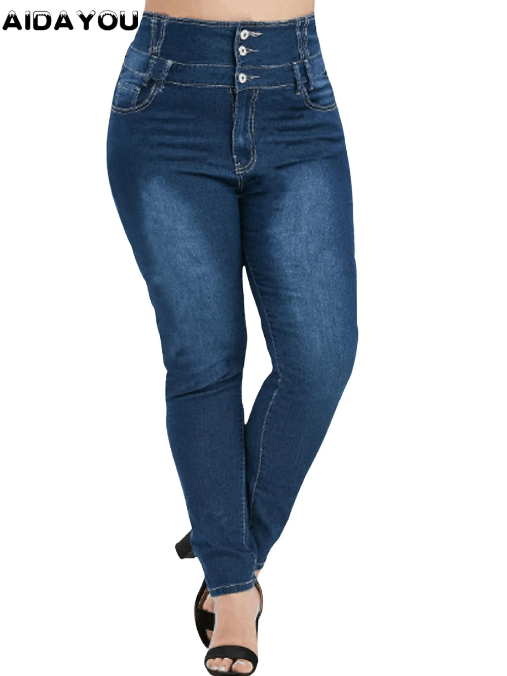 Women's Plus Size High Waist Denim Jeans