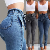 Women High Waist Skinny Stretch Jeans
