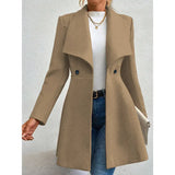 Women Button Lapel Work Coat
